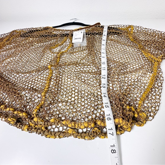 Free People Sparks Fly Sequin Top in Olive Tapenade size Medium NWT - Picture 5 of 9